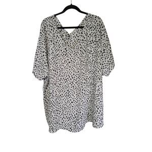 Glitzy Girl Relaxed Neck Polka dot Women's Size 3X